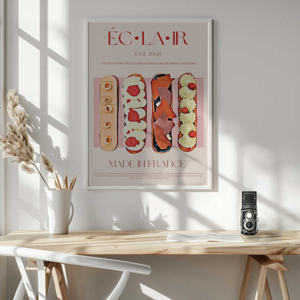 French Éclair Selection Art Print UK — Vintage Elegant Wall Art — Kitchen — Wall It All Prints