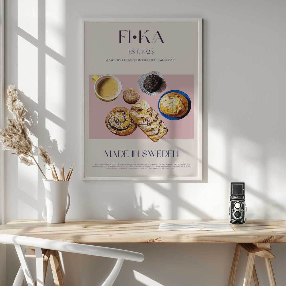 Swedish Fika Pastries Art Print UK — Food Vibrant Wall Art — Kitchen — Wall It All Prints