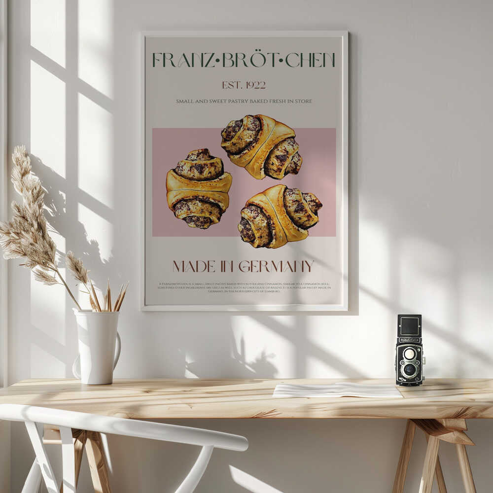 German Pastries Delight Art Print UK — Abstract Vibrant Wall Art — Kitchen — Wall It All Prints