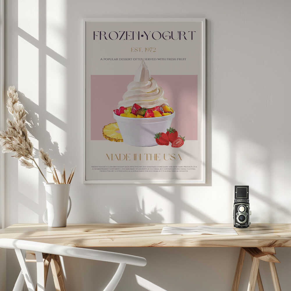 Fresh Fruit Frozen Yogurt Art Print UK — Japanese Vibrant Wall Art — Kitchen — Wall It All Prints