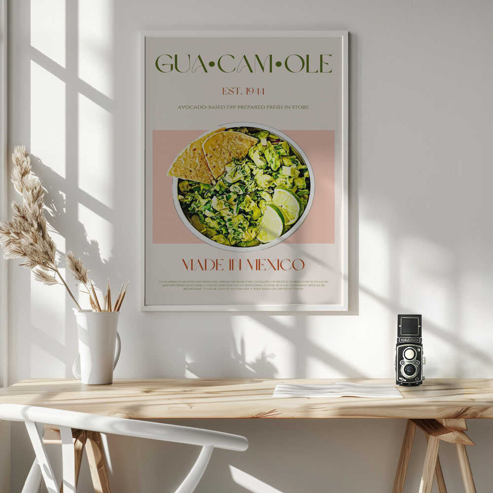 Vibrant Guacamole Bowl Art Print UK — Food Vibrant Wall Art — Kitchen — Wall It All Prints