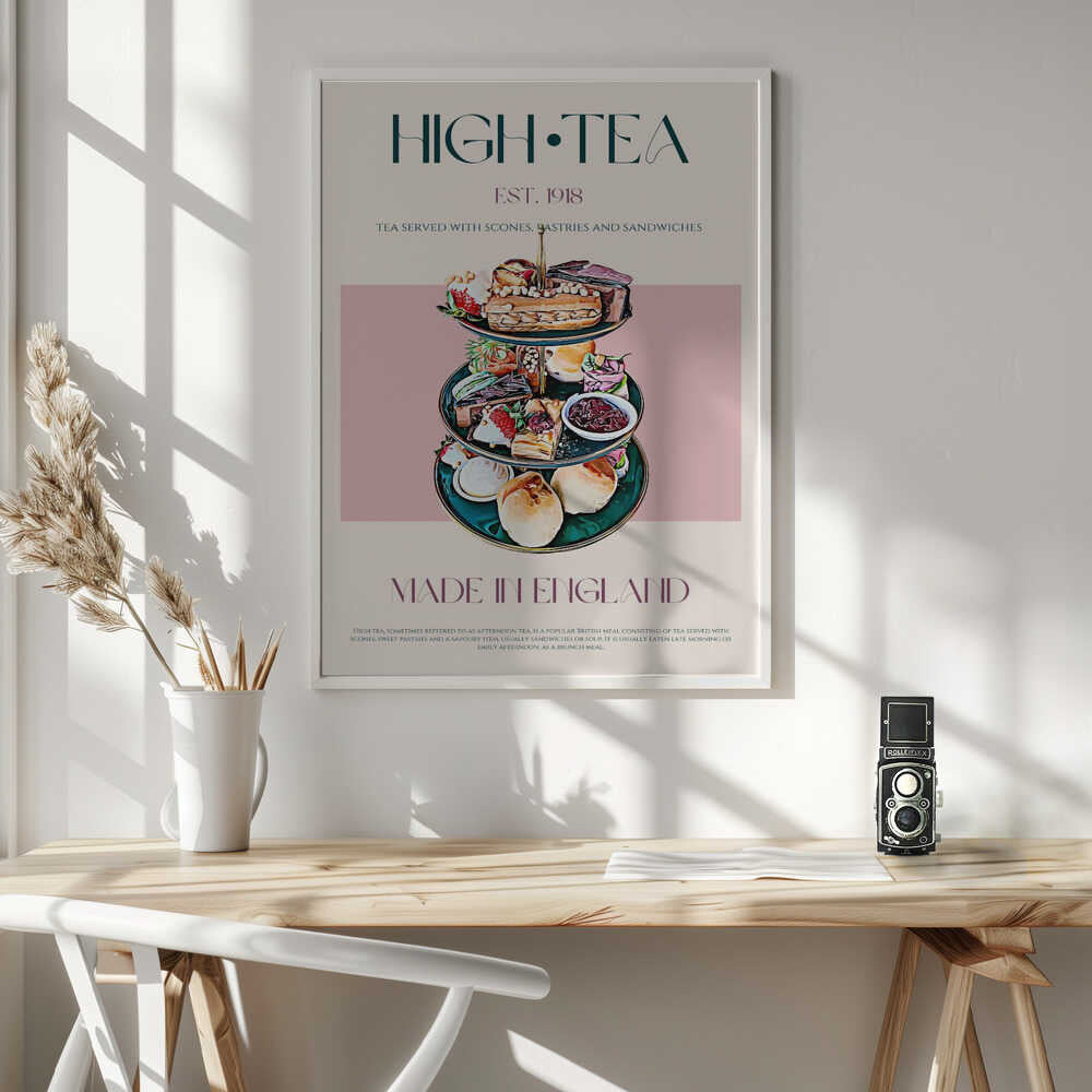 Elegant British High Tea Art Print UK — Food Elegant Wall Art — Kitchen — Wall It All Prints