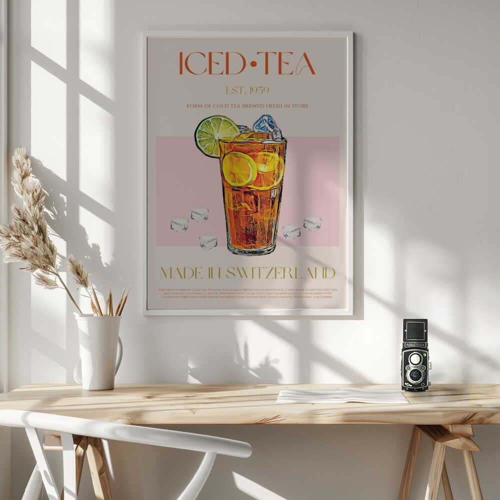 Vintage Swiss Iced Tea Art Print UK — Vintage Fresh Wall Art — Kitchen — Wall It All Prints