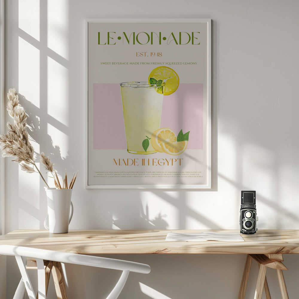 Egyptian Lemonade Refreshment Art Print UK — Botanical Vibrant Wall Art — Kitchen — Wall It All Prints