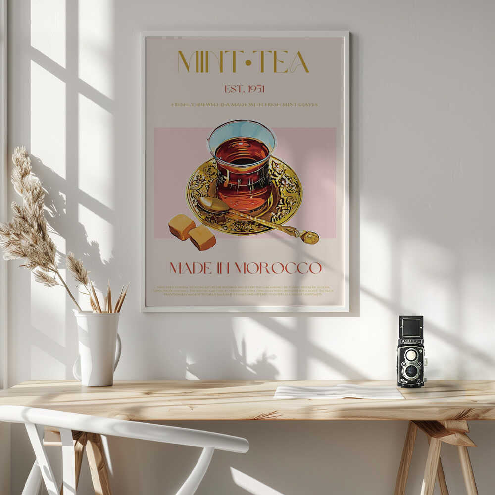 Moroccan Mint Tea Art Print UK — Japanese Warm Wall Art — Living Room — Wall It All Prints