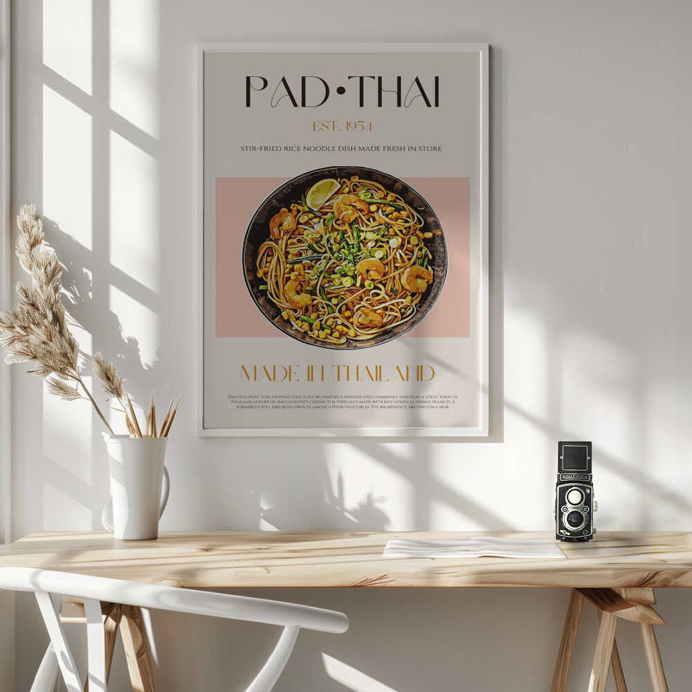 Shrimp Pad Thai Bowl Art Print UK — Japanese Fresh Wall Art — Kitchen — Wall It All Prints