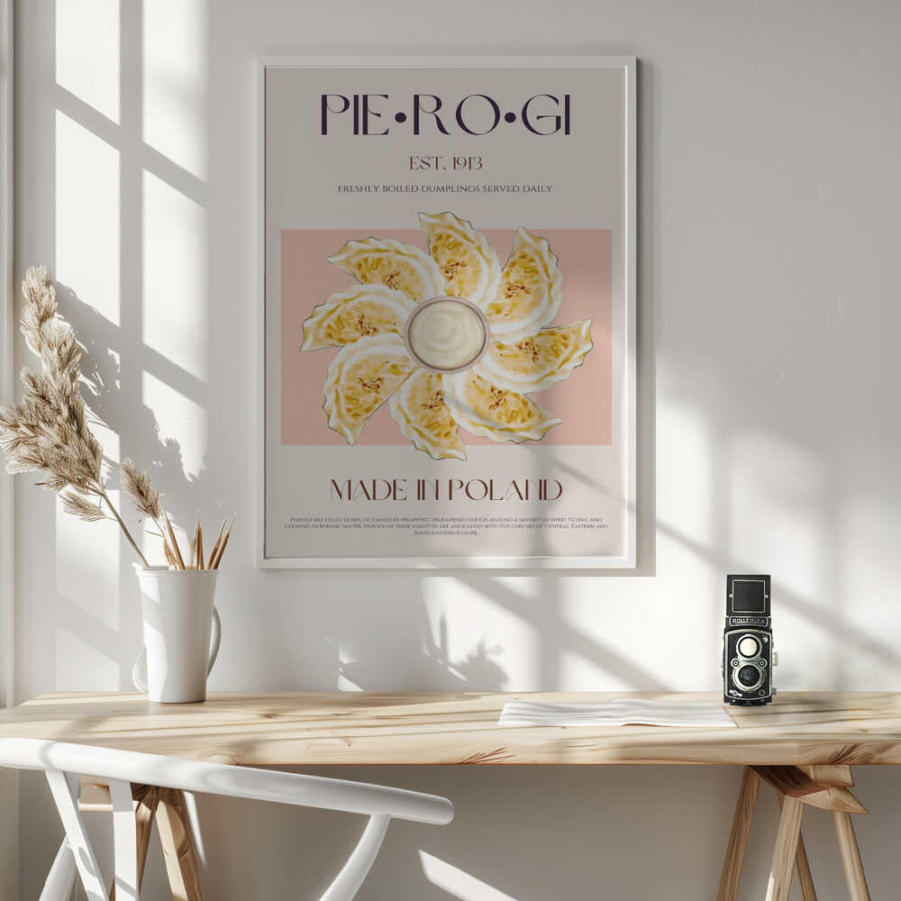 Traditional Polish Pierogi Art Print UK — Vintage Warm Wall Art — Kitchen — Wall It All Prints