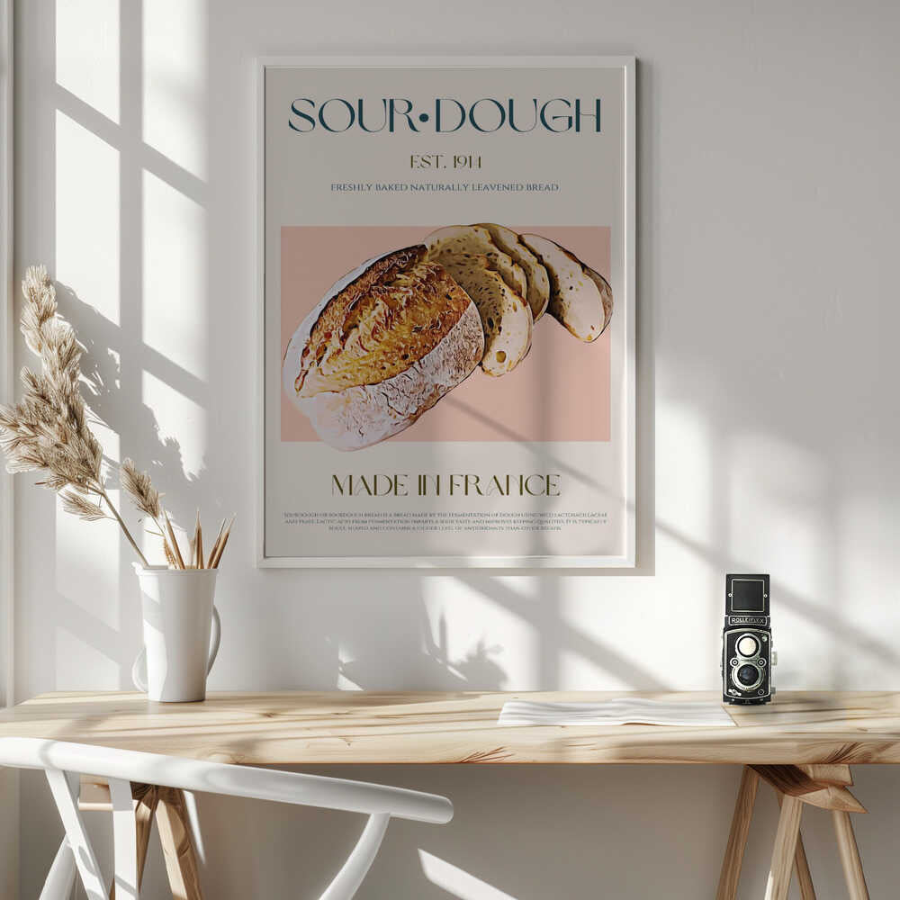 Rustic Sourdough Loaf Art Print UK — Food Fresh Wall Art — Kitchen — Wall It All Prints