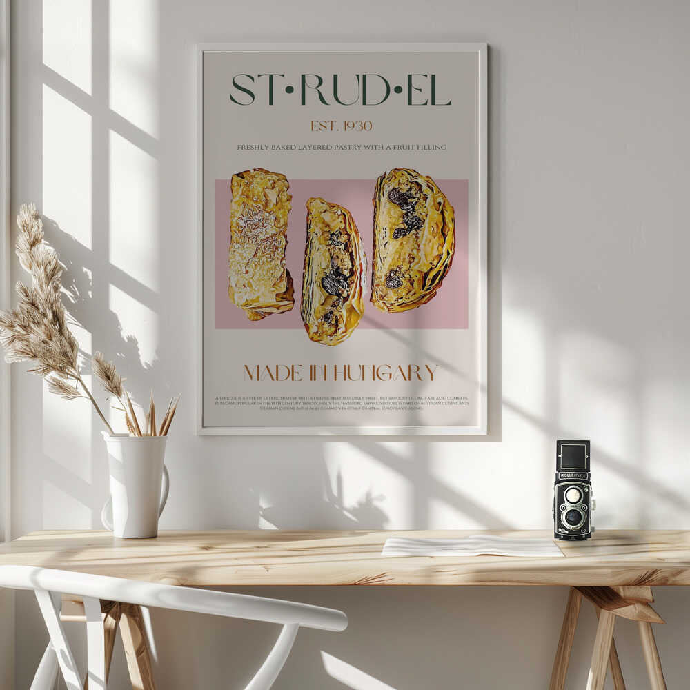 Fresh Baked Strudel Art Print UK — Vintage Fresh Wall Art — Kitchen — Wall It All Prints