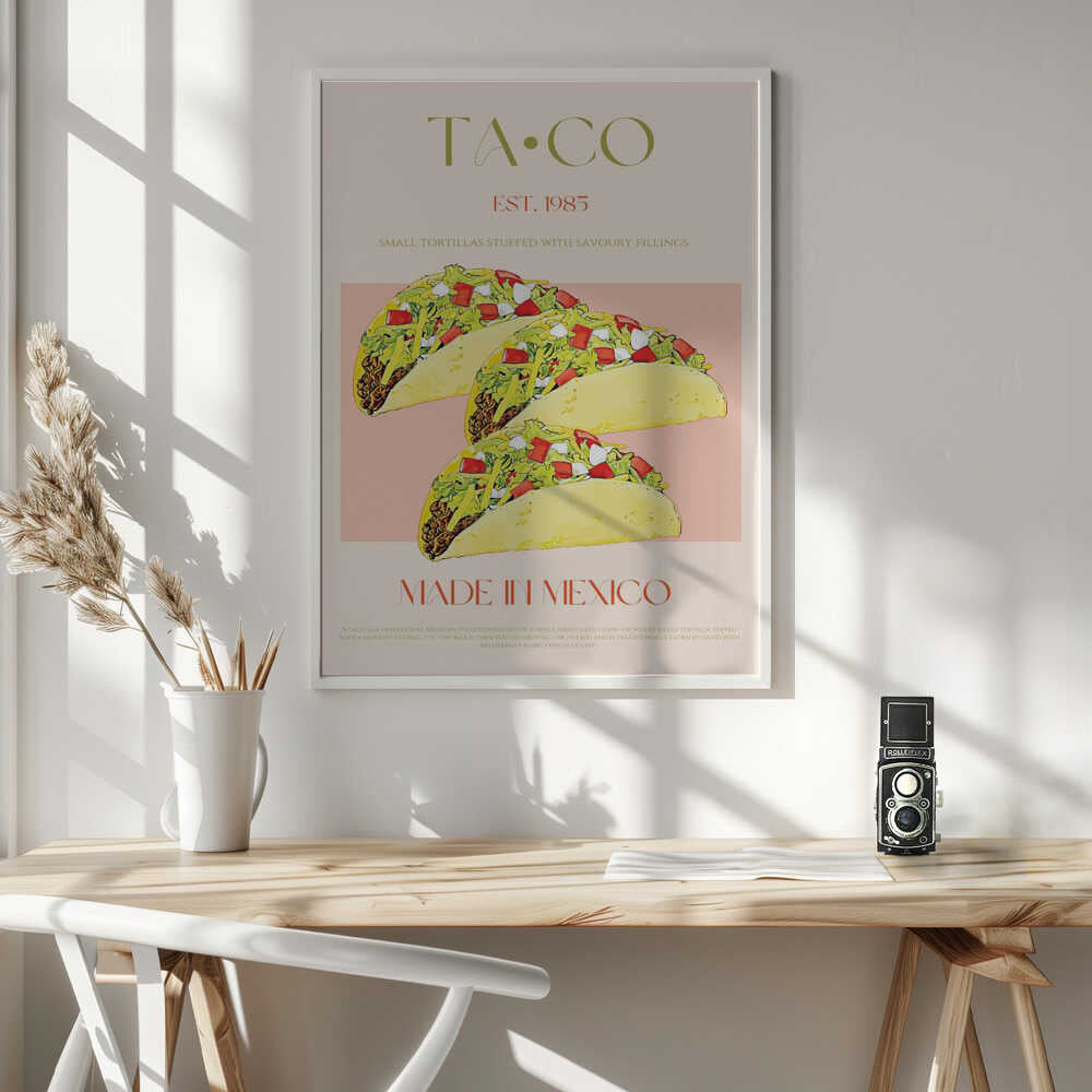 Authentic Mexican Tacos Art Print UK — Food Fresh Wall Art — Kitchen — Wall It All Prints