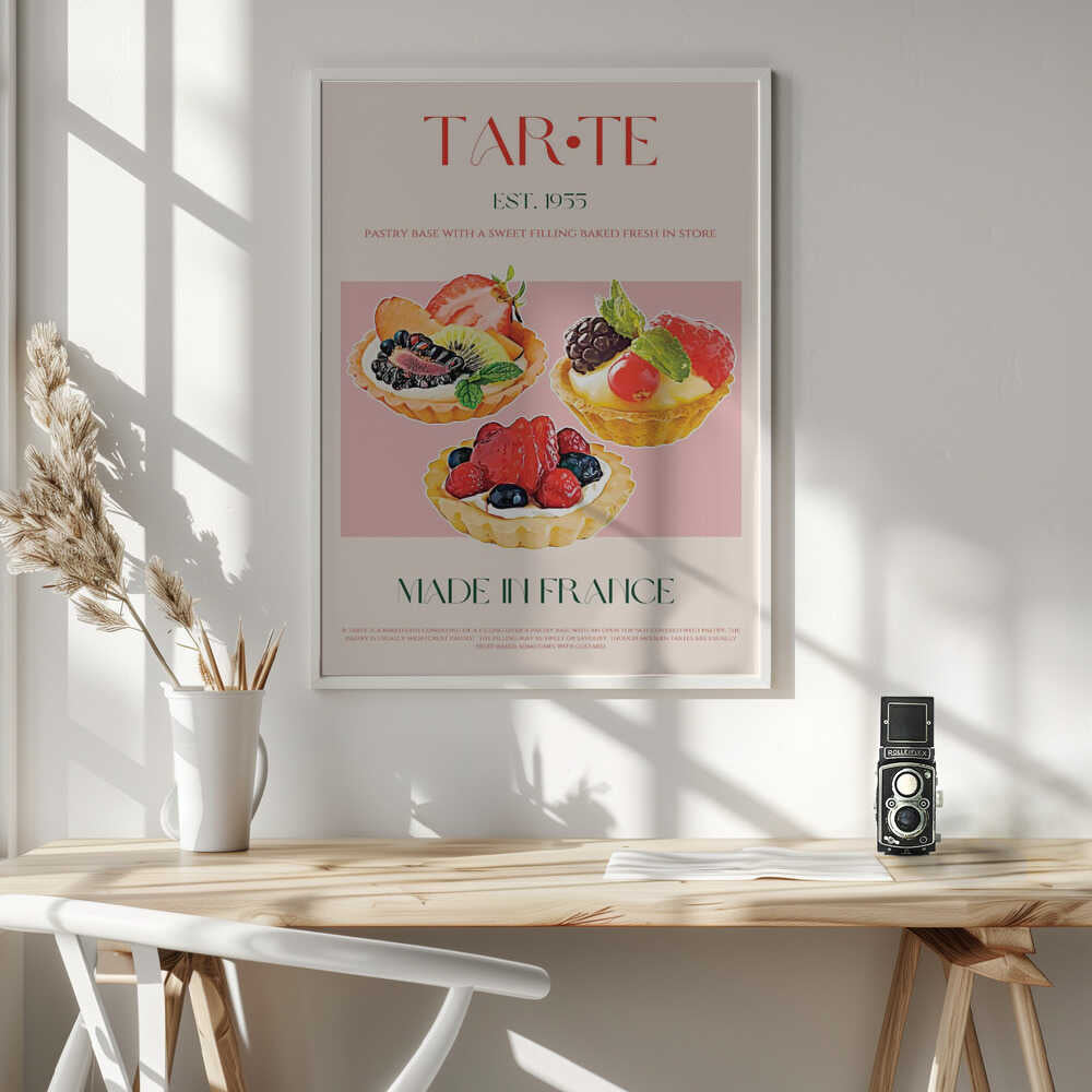 French Fruit Tarts Art Print UK — Food Calm Wall Art — Kitchen — Wall It All Prints