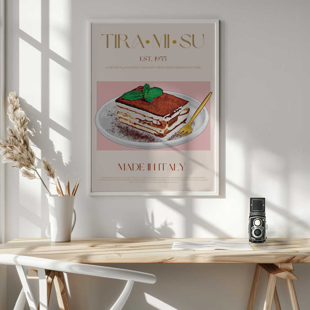 Classic Italian Tiramisu Art Print UK — Vintage Fresh Wall Art — Kitchen — Wall It All Prints