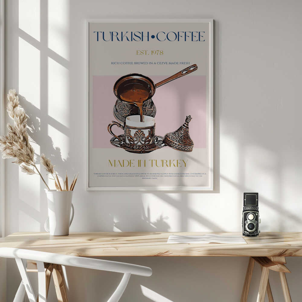 Traditional Turkish Coffee Art Print UK — Vintage Fresh Wall Art — Kitchen — Wall It All Prints