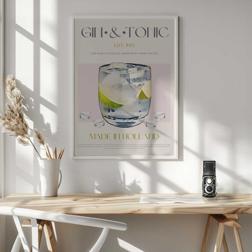 Classic Gin And Tonic Art Print UK — Vintage Fresh Wall Art — Living Room — Wall It All Prints