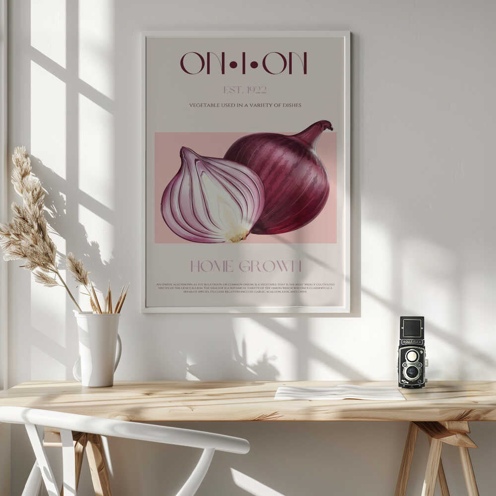 Onion Elegance Art Print UK — Botanical Vibrant Wall Art — Kitchen — Wall It All Prints