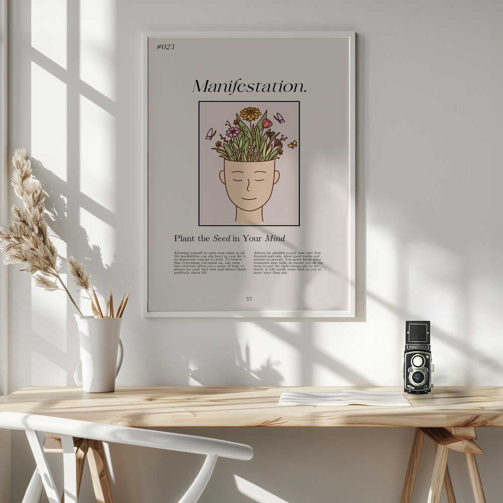 Blooming Mind Garden Art Print UK — Botanical Calm Wall Art — Bedroom — Wall It All Prints