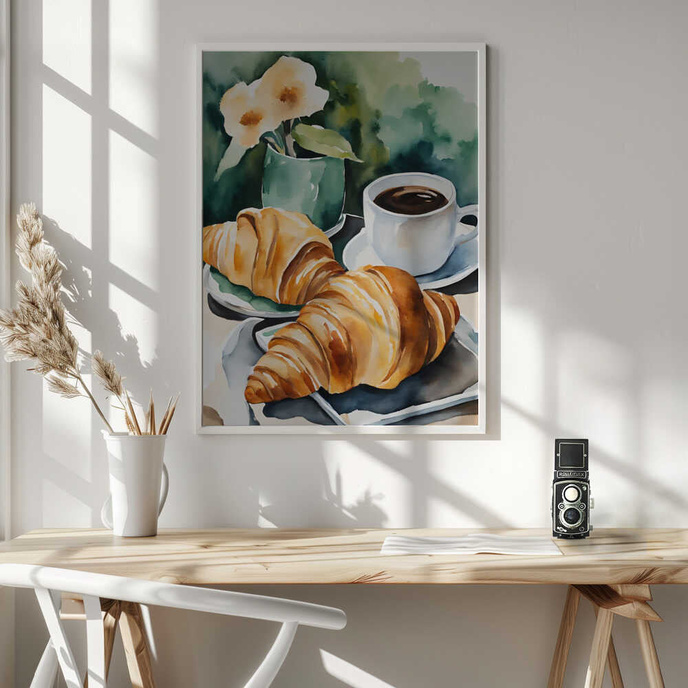 Fresh Croissants and Coffee