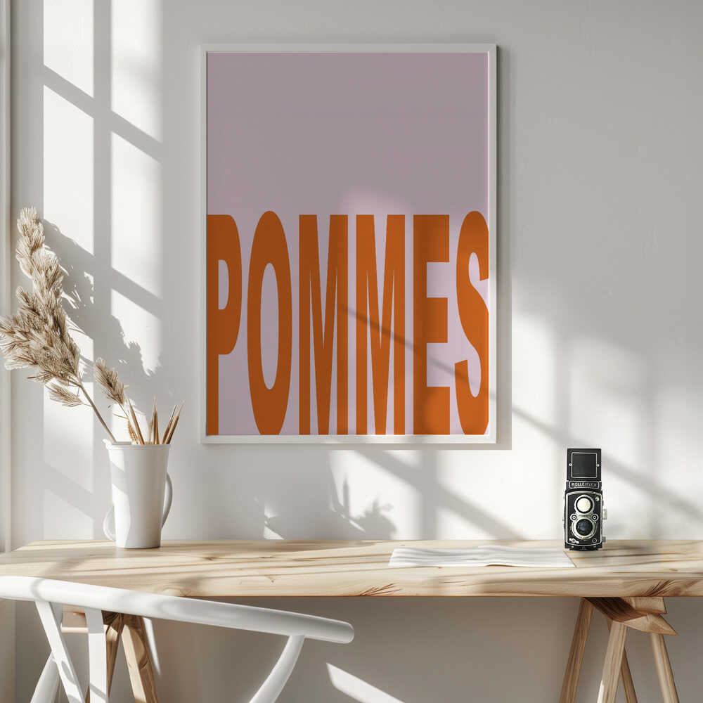 Playful Pommes Typography Art Print UK — Abstract Vibrant Wall Art — Kitchen — Wall It All Prints