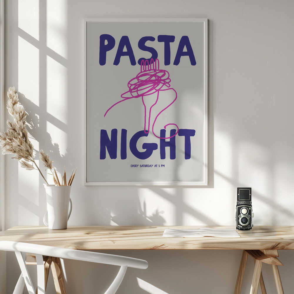 Pasta Celebration Art Print UK — Abstract Minimal Wall Art — Kitchen — Wall It All Prints