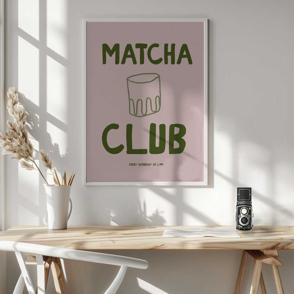 Matcha Gathering Art Print UK — Abstract Minimal Wall Art — Office — Wall It All Prints