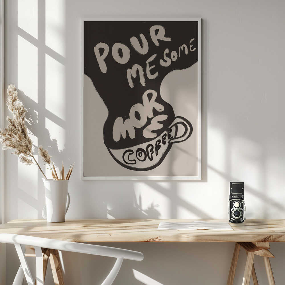 Morecoffee Art Print UK — Dark Moody Dark Wall Art — Kitchen — Wall It All Prints