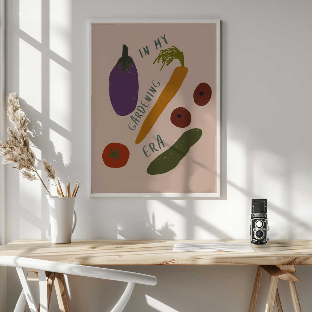 Veggie Vibes Art Print UK — Botanical Minimal Wall Art — Kitchen — Wall It All Prints