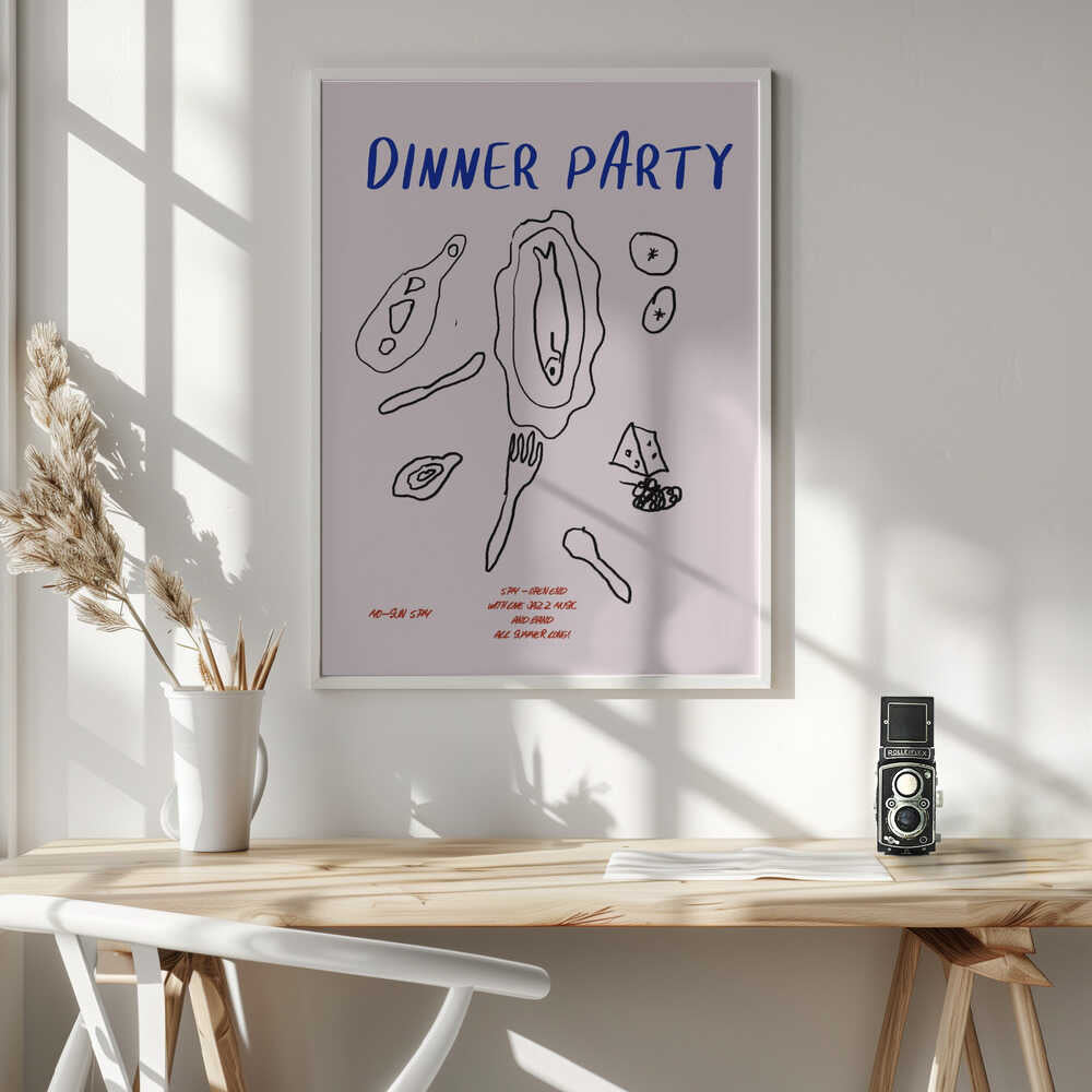 Minimalist Feast Art Print UK — Abstract Minimal Wall Art — Kitchen — Wall It All Prints