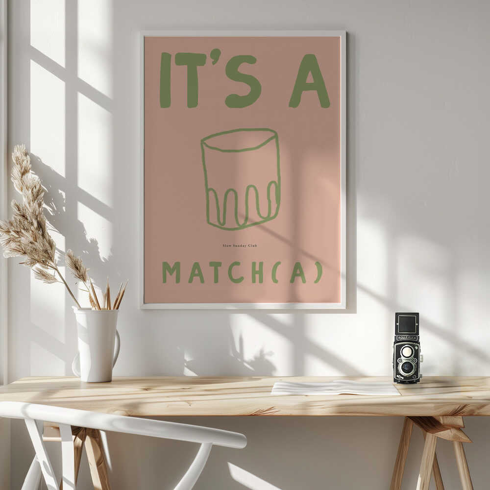 Matcha Vibes Art Print UK — Abstract Calm Wall Art — Kitchen — Wall It All Prints