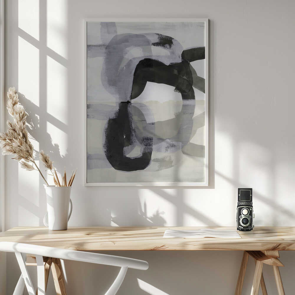 Modern Abstract Reflection Art Print UK — Abstract Calm Wall Art — Bedroom — Wall It All Prints