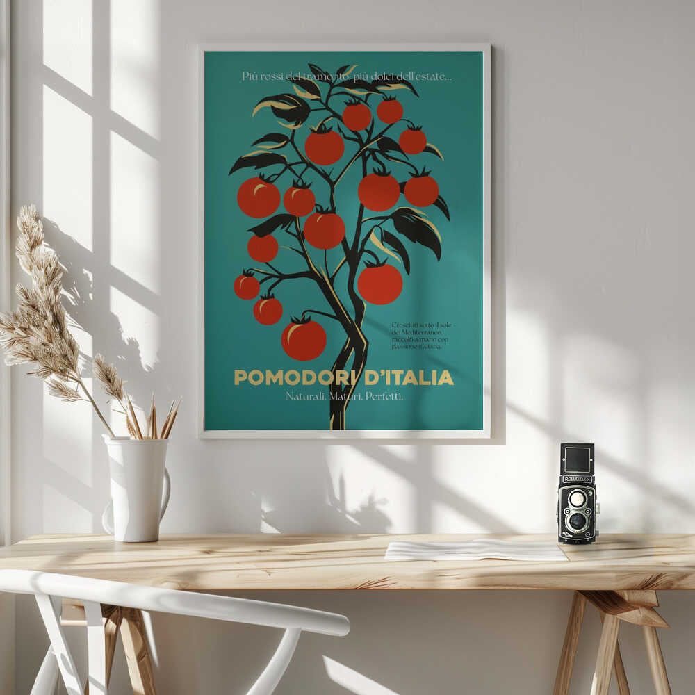 Vibrant Italian Tomatoes Art Print UK — Botanical Vibrant Wall Art — Kitchen — Wall It All Prints