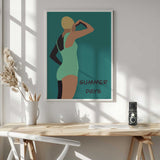 Summer Days Swimmer Art Print UK — Abstract Calm Wall Art — Office — Wall It All Prints