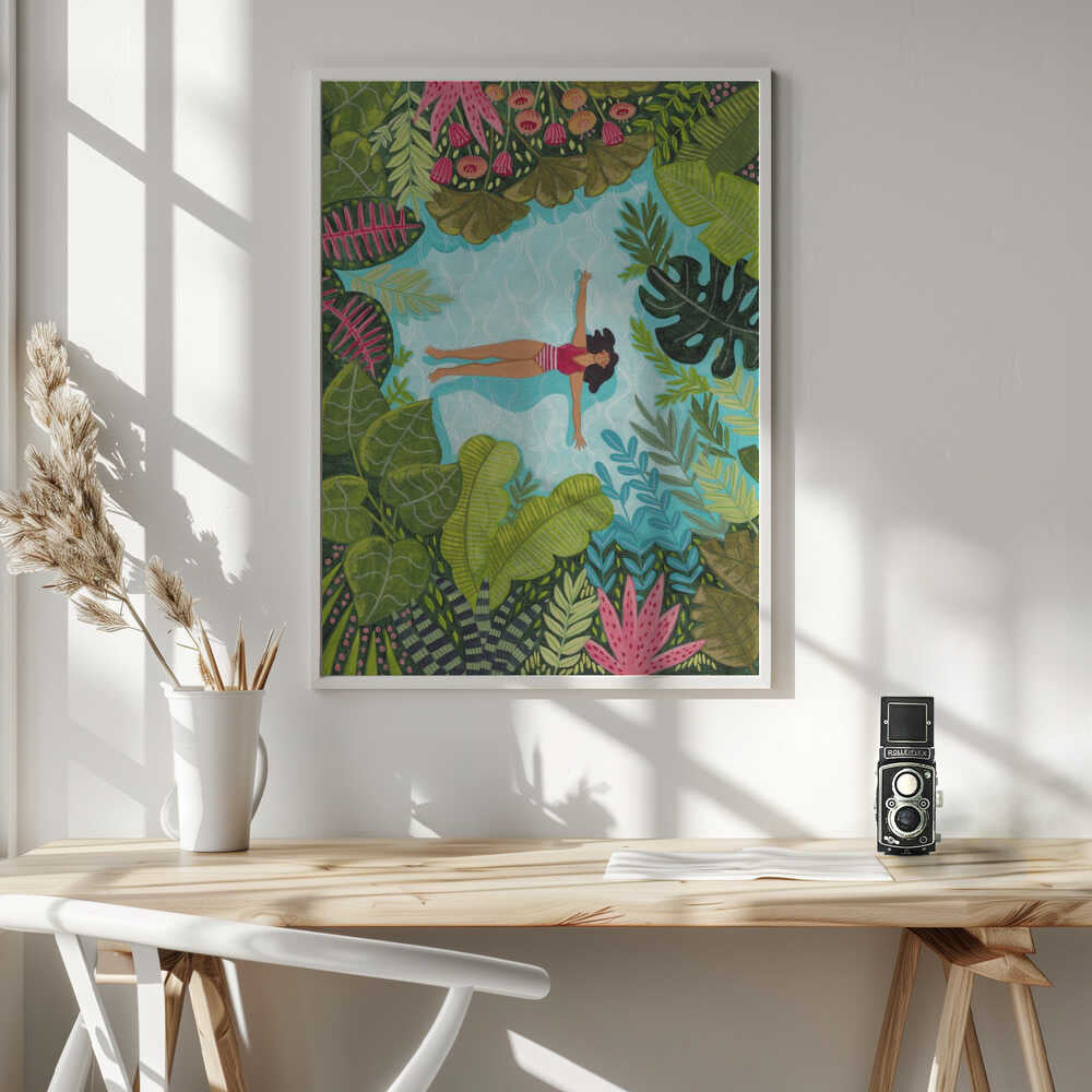 Floating in Tropical Sea