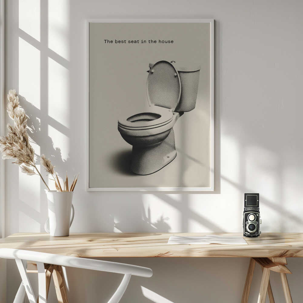 Best Seat In House Art Print UK — Abstract Minimal Wall Art — Bathroom — Wall It All Prints