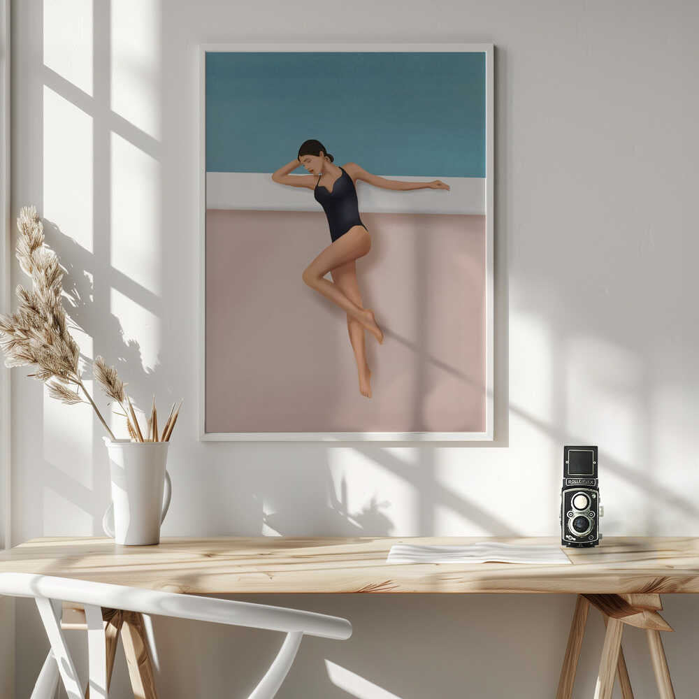 Chic Poolside Moment Art Print UK — Abstract Calm Wall Art — Office — Wall It All Prints