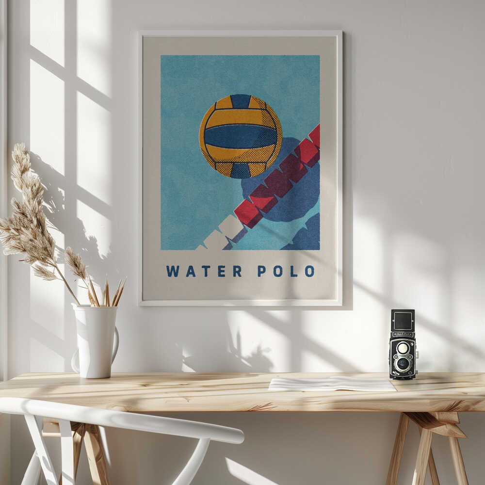 Vibrant Water Polo Ball Art Print UK — Japanese Vibrant Wall Art — Living Room — Wall It All Prints