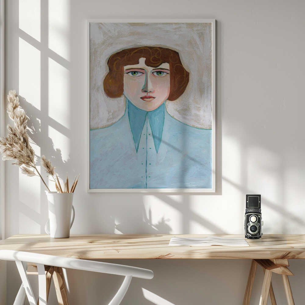 Serene Woman Portrait Art Print UK — Abstract Calm Wall Art — Bedroom — Wall It All Prints