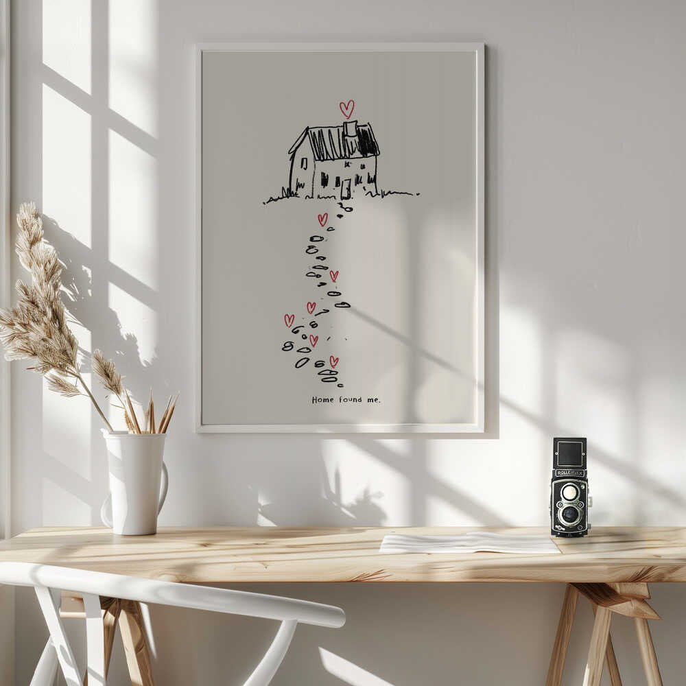 Cozy Home Path Art Print UK — Abstract Minimal Wall Art — Office — Wall It All Prints