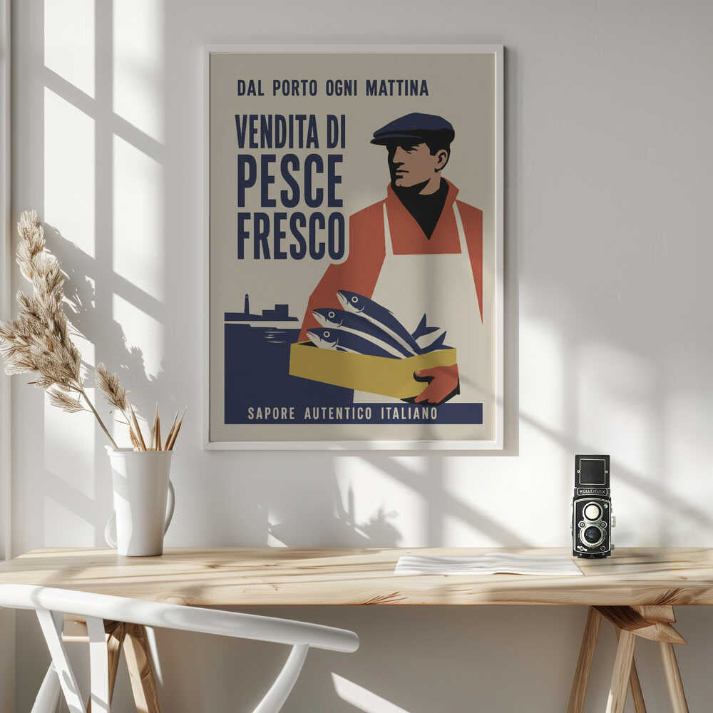Italian Fish Market Art Print UK — Abstract Fresh Wall Art — Kitchen — Wall It All Prints