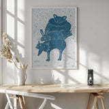 Whimsical Winter Stack Art Print UK — Abstract Vibrant Wall Art — Living Room — Wall It All Prints