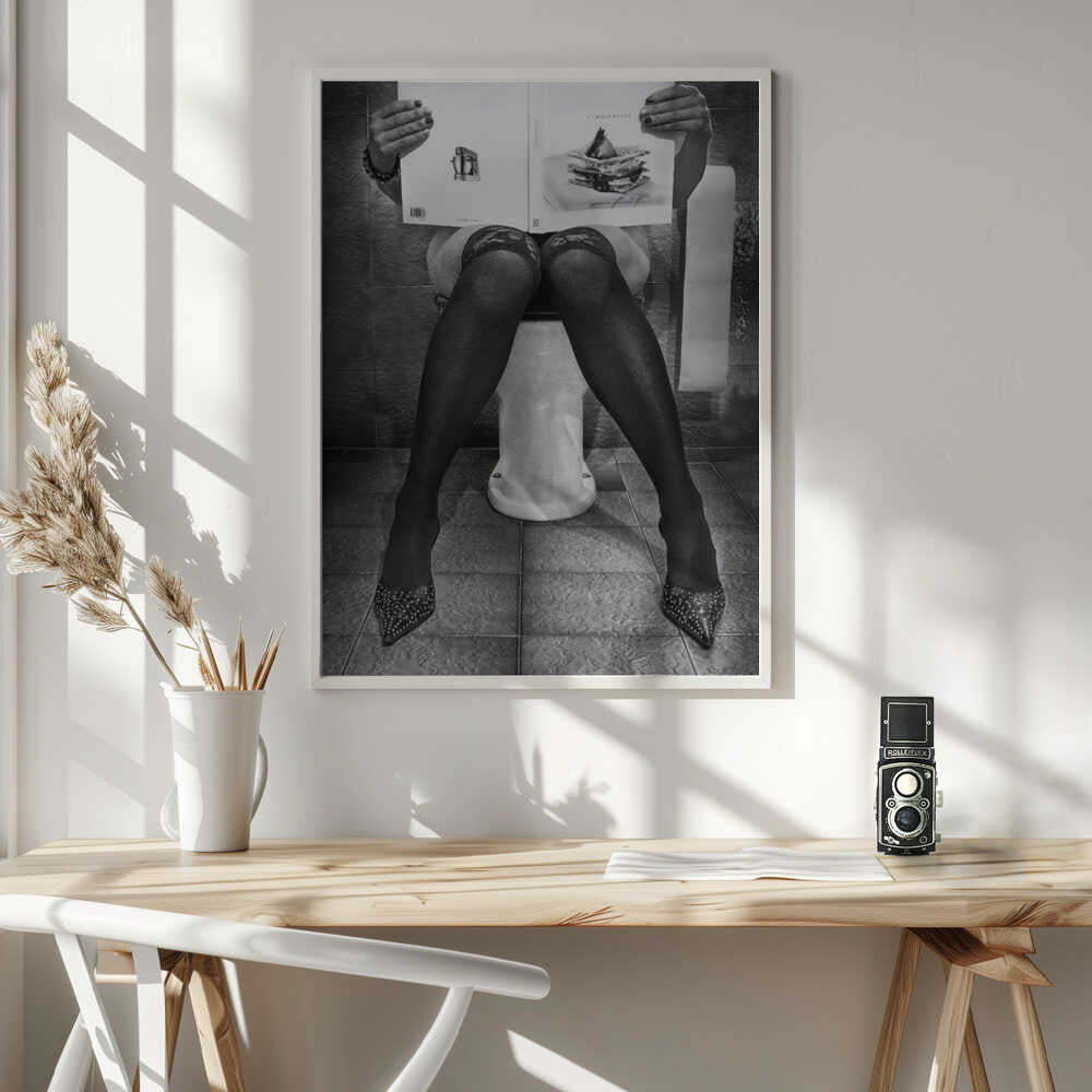 Glamour In The Bathroom Art Print UK — Portrait Dark Wall Art — Bathroom — Wall It All Prints