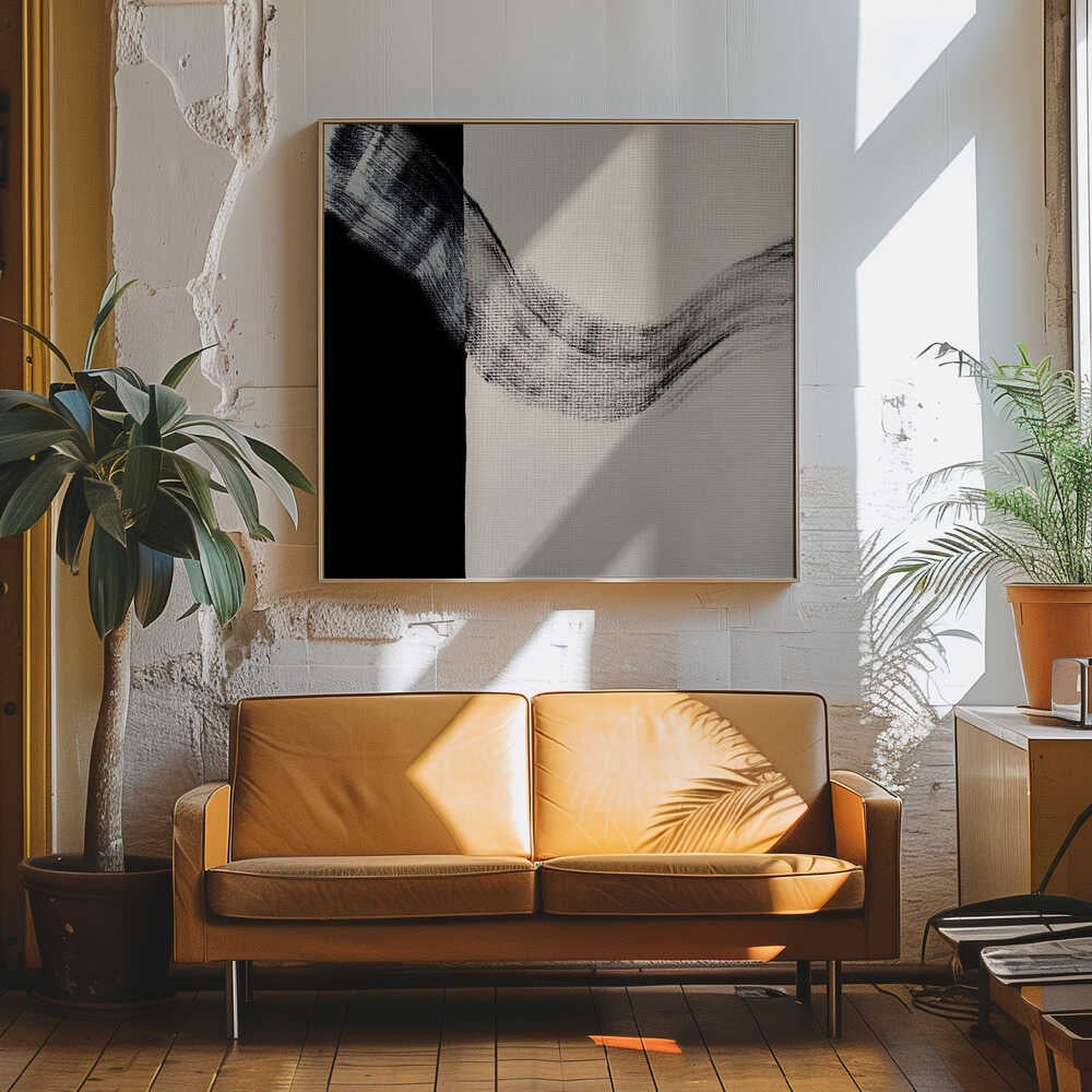 Dynamic Abstract Curve Art Print UK — Abstract Dark Wall Art — Office — Wall It All Prints