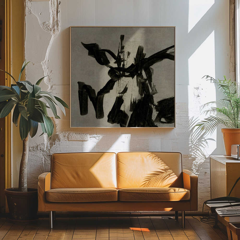 Abstract Ink Movement Art Print UK — Abstract Dark Wall Art — Office — Wall It All Prints