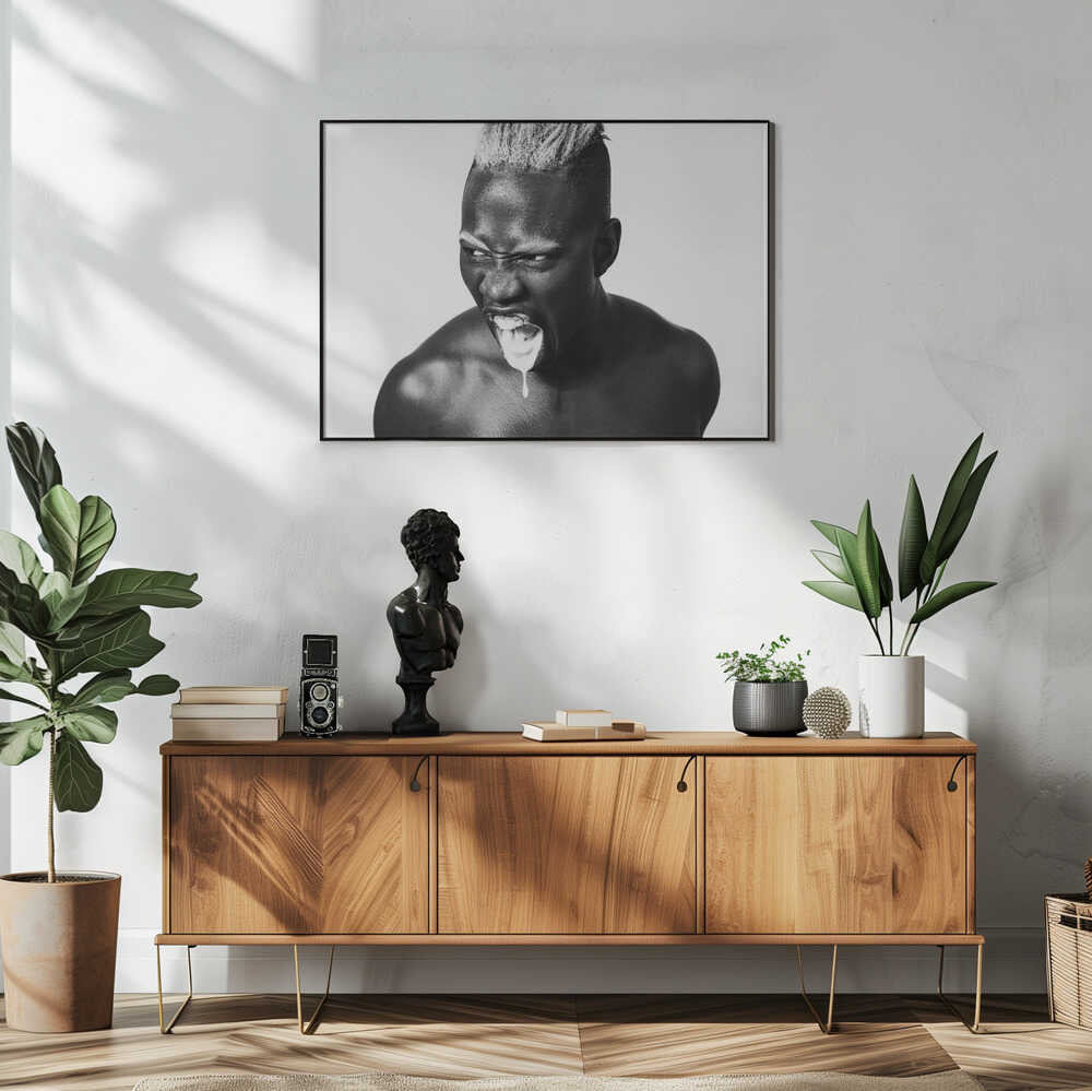 Intense Dark Portrait Art Print UK — Dark Moody Dark Wall Art — Living Room — Wall It All Prints