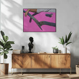 Hot Pink Cruiser Art Print UK — Vintage Vibrant Wall Art — Living Room — Wall It All Prints