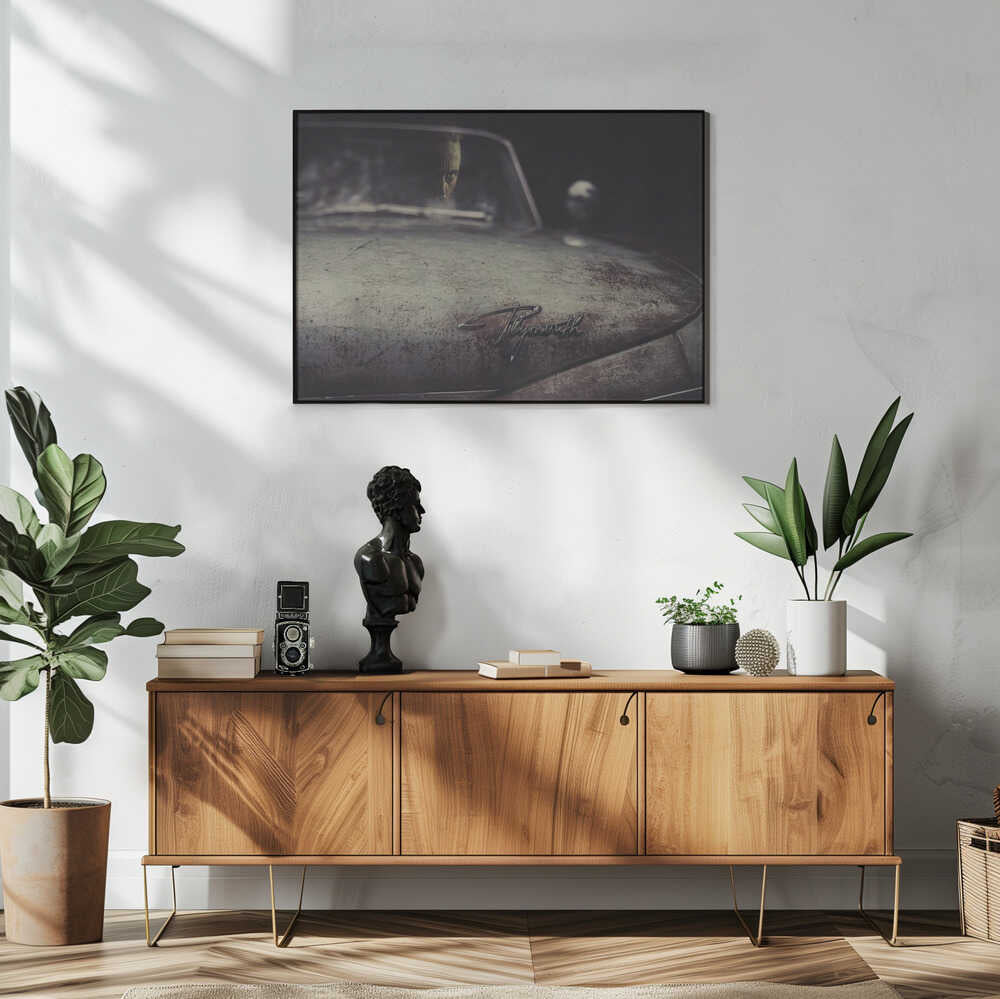 Reflected Gaze Car Hood Art Print UK — Dark Moody Dark Wall Art — Living Room — Wall It All Prints