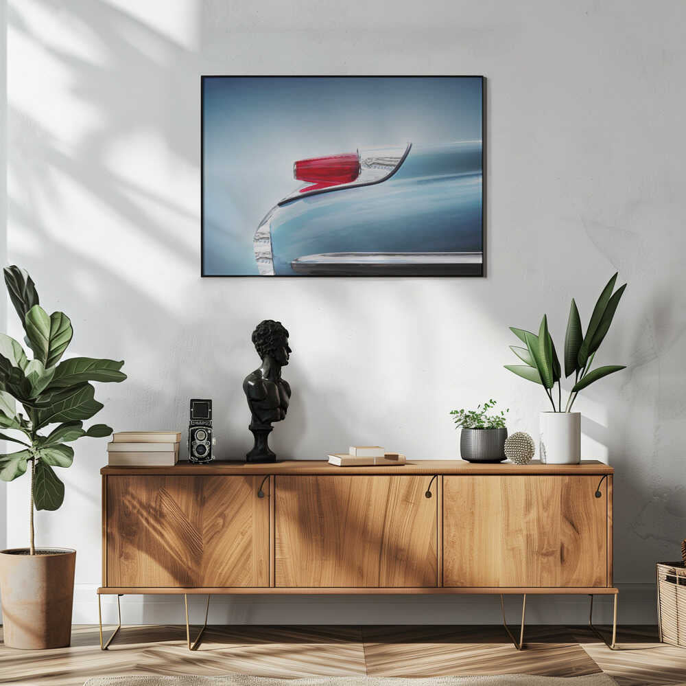 Retro Car Taillight Art Print UK — Vintage Vibrant Wall Art — Living Room — Wall It All Prints