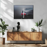 Classic Car Tailfin Art Print UK — Vintage Dark Wall Art — Living Room — Wall It All Prints