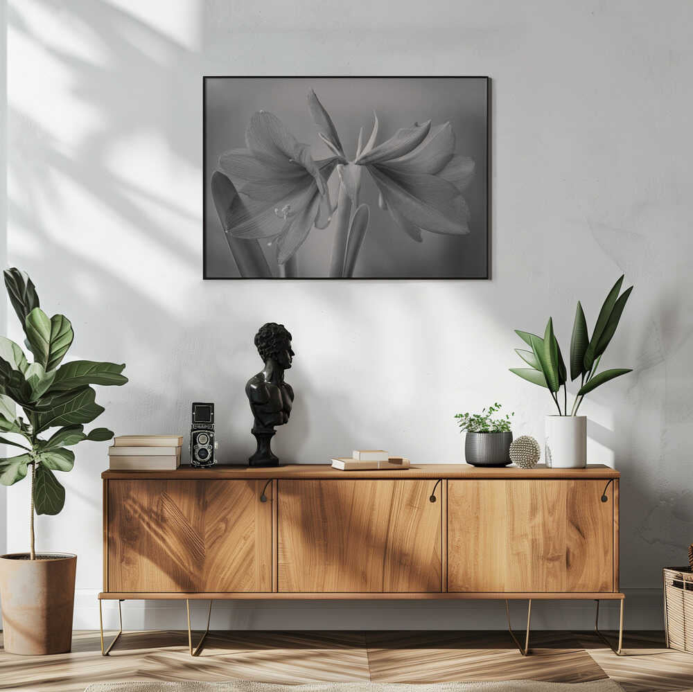 Graceful Floral Duet Art Print UK — Botanical Calm Wall Art — Living Room — Wall It All Prints