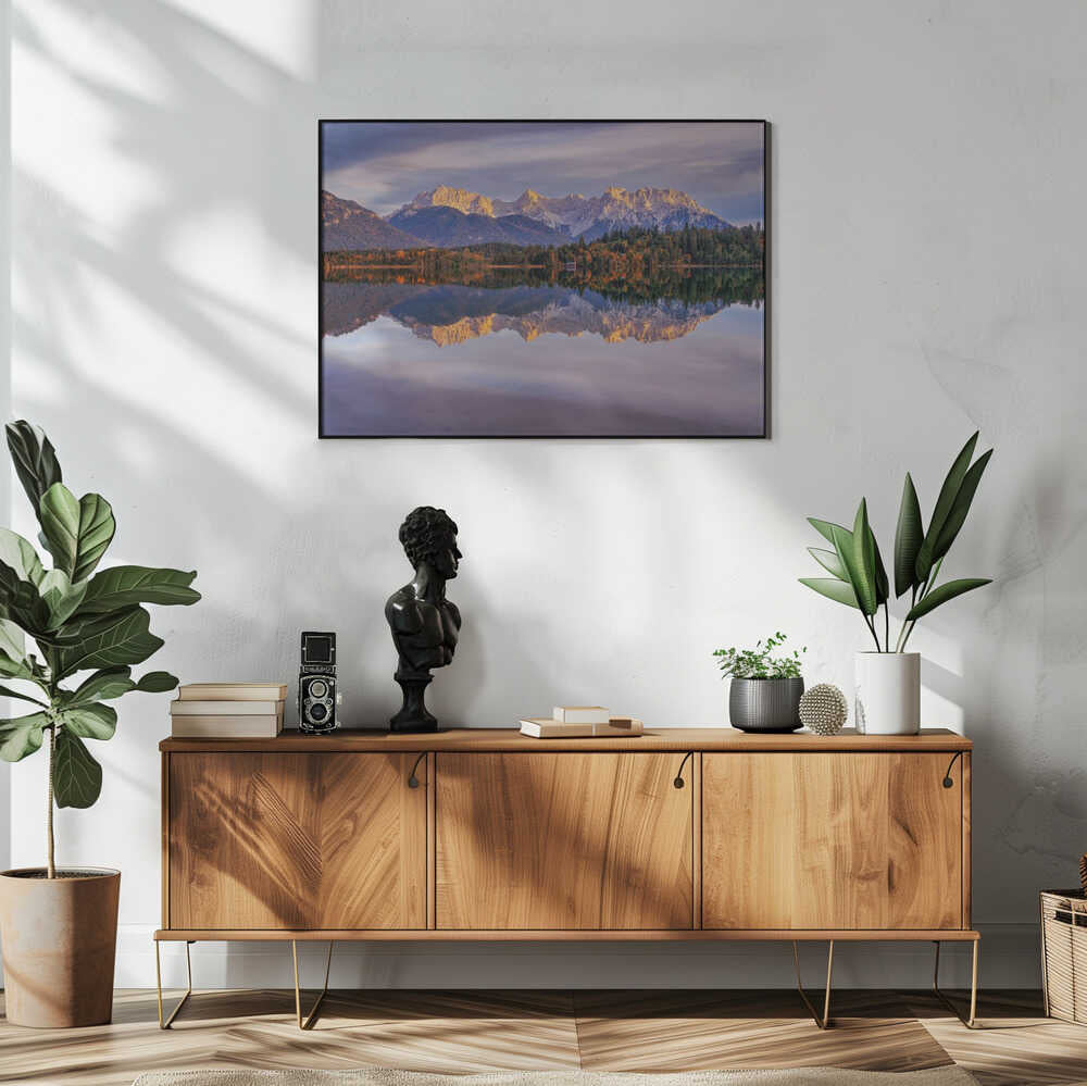 Majestic Autumn Mountain View Art Print UK — Landscape Vibrant Wall Art — Bedroom — Wall It All Prints