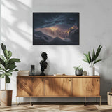 Frozen Mountain Glow Art Print UK — Japanese Warm Wall Art — Living Room — Wall It All Prints